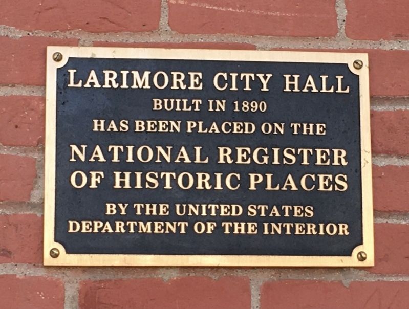 Larimore City Hall Marker image. Click for full size.