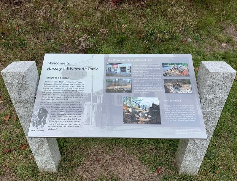 Hassey’s Riverside Park Marker. Click for full size. Hassey’s Riverside Park Marker image. Click for full size.