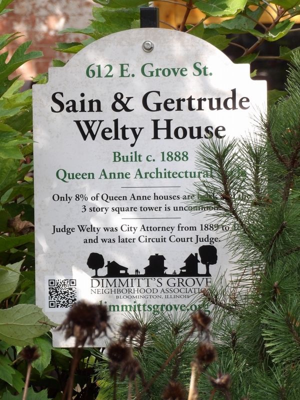 Sain & Gertrude Welty House Marker image. Click for full size.
