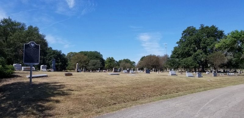 San Marcos Cemetery and Marker. Click for full size. San Marcos Cemetery and Marker image. Click for full size.