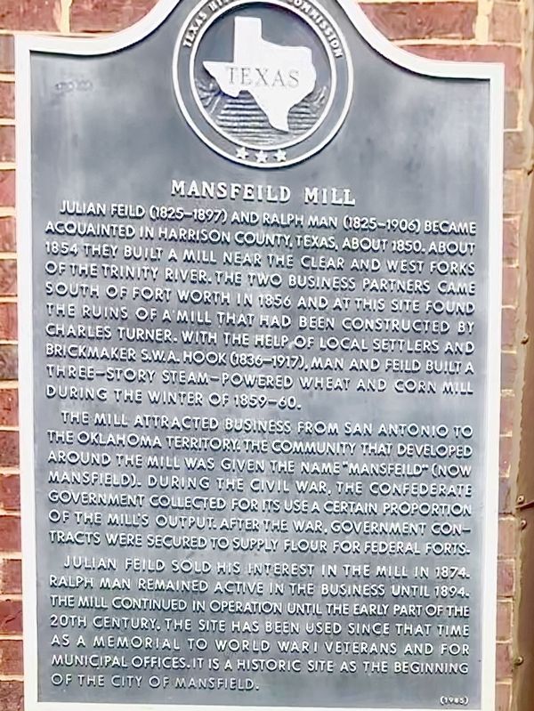 Mansfeild Mill Marker. Click for full size. Mansfeild Mill Marker image. Click for full size.