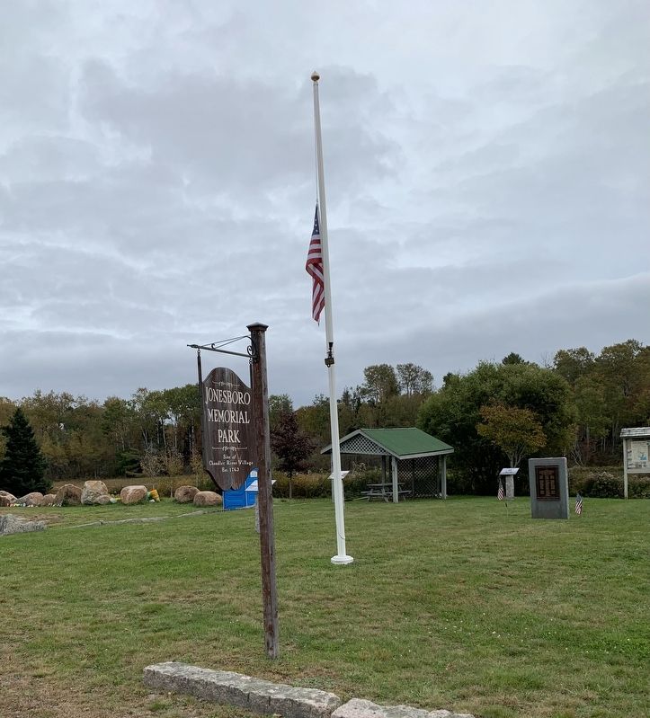 The Marker is Located in Jonesboro Memorial Park image. Click for full size.