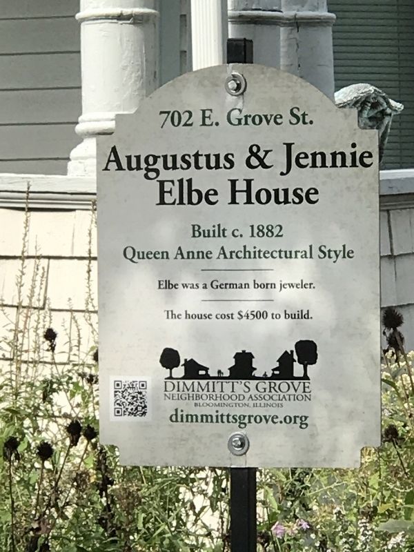 Augustus & Jennie Elbe House Marker image. Click for full size.