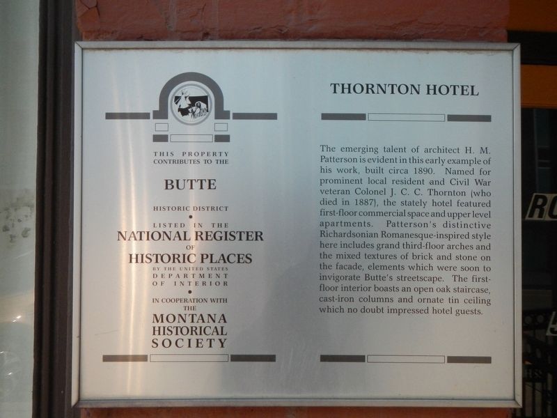 Thornton Hotel Marker image. Click for full size.