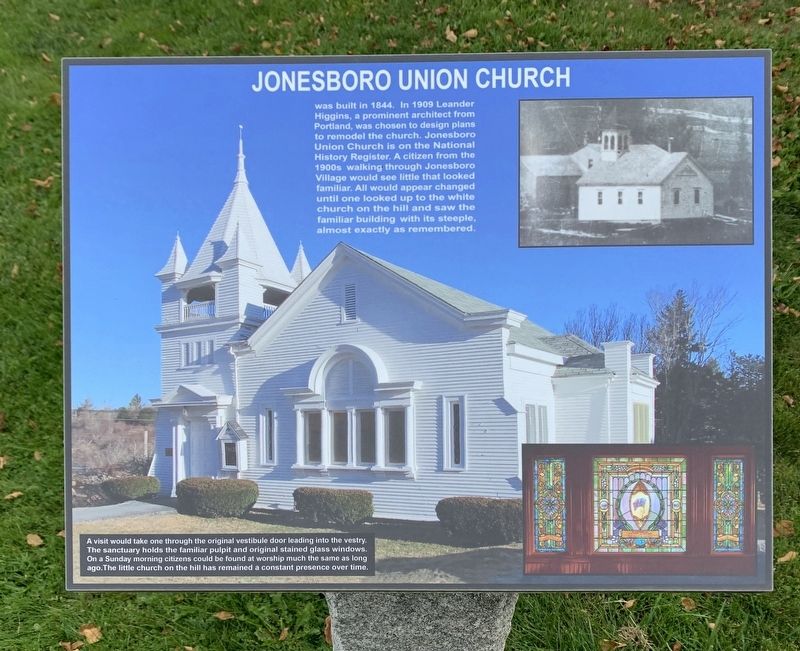 Jonesboro Union Church Marker image. Click for full size.