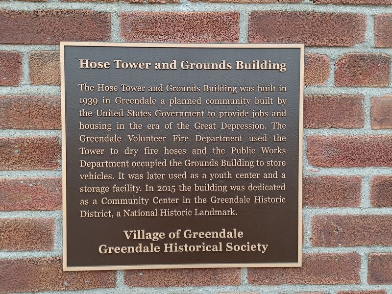 Hose Tower and Grounds Building Marker image. Click for full size.