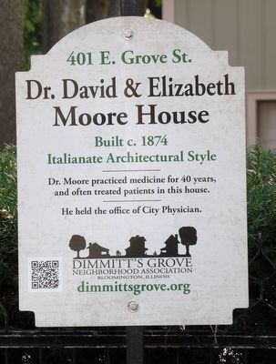 Dr. David & Elizabeth Moore House Marker image. Click for full size.