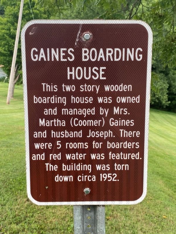 Gaines Boarding House Marker image. Click for full size.