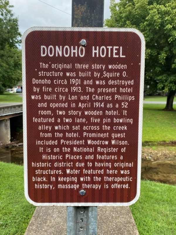 Donoho Hotel Marker image. Click for full size.