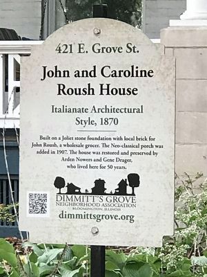 John and Caroline Roush House Marker image. Click for full size.