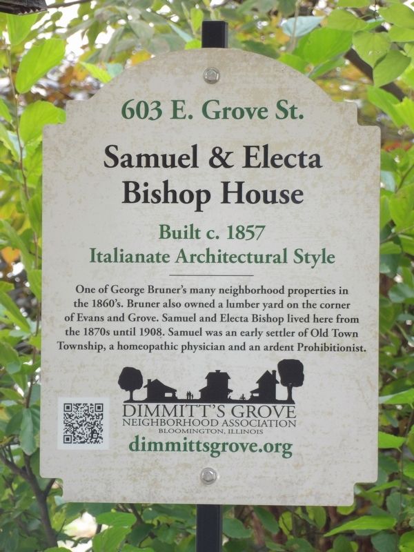 Samuel & Electa Bishop House Marker image. Click for full size.