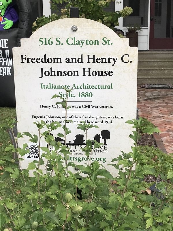 Freedom and Henry C. Johnson House Marker image. Click for full size.