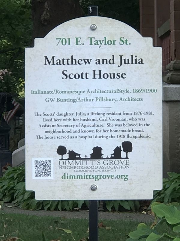 Matthew and Julia Scott House Marker. Click for full size. Matthew and Julia Scott House Marker image. Click for full size.