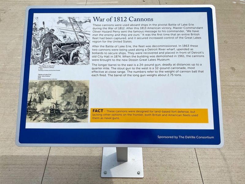 War of 1812 Cannons Marker image. Click for full size.