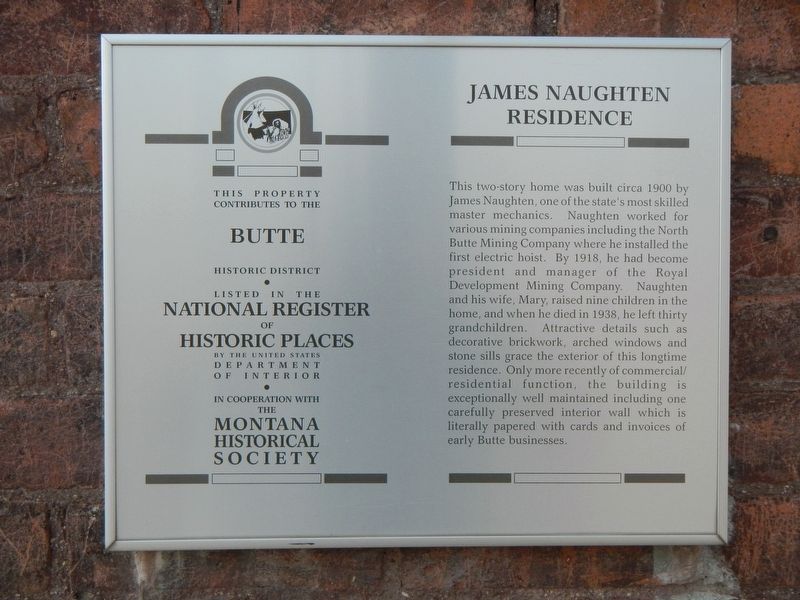 James Naughten Residence Marker image. Click for full size.