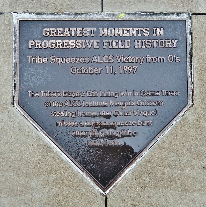 Tribe Squeezes ALCS Victory from O's Marker. Click for full size. Tribe Squeezes ALCS Victory from O's Marker image. Click for full size.
