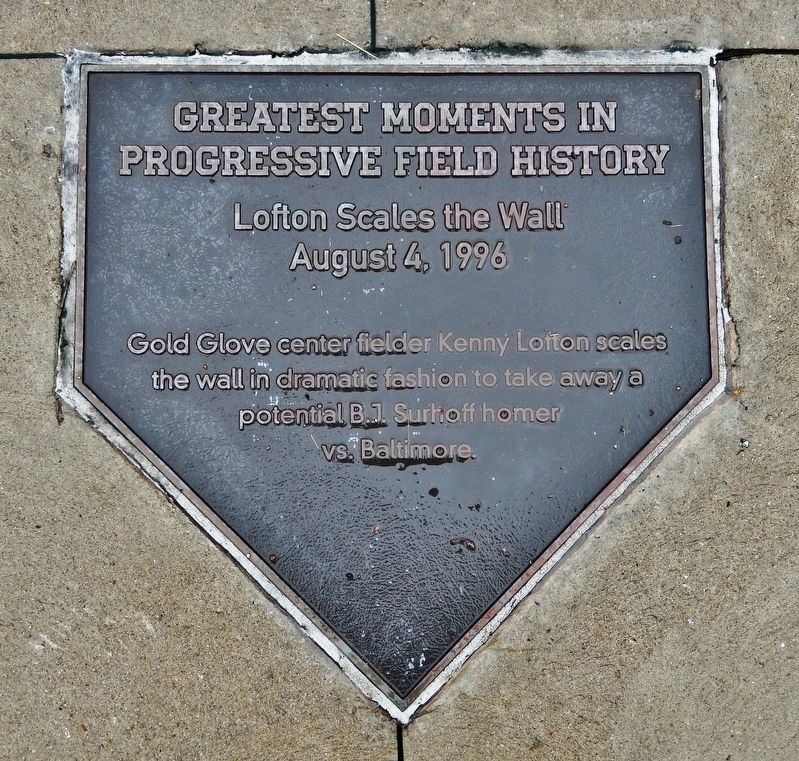 Lofton Scales the Wall Marker. Click for full size. Lofton Scales the Wall Marker image. Click for full size.