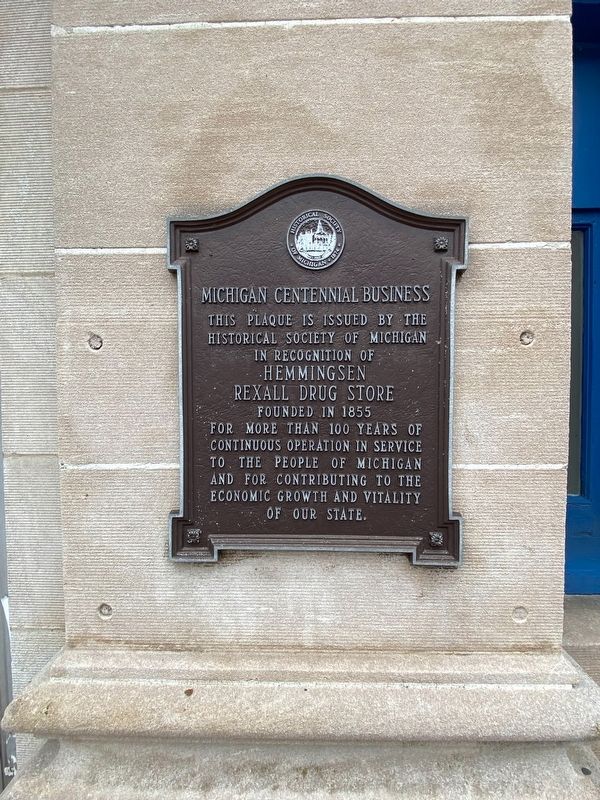 Hemmingsen Rexall Drug Store Marker. Click for full size. Hemmingsen Rexall Drug Store Marker image. Click for full size.