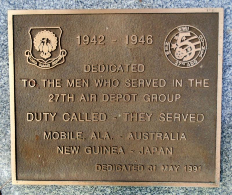27th Air Depot Group Marker image. Click for full size.