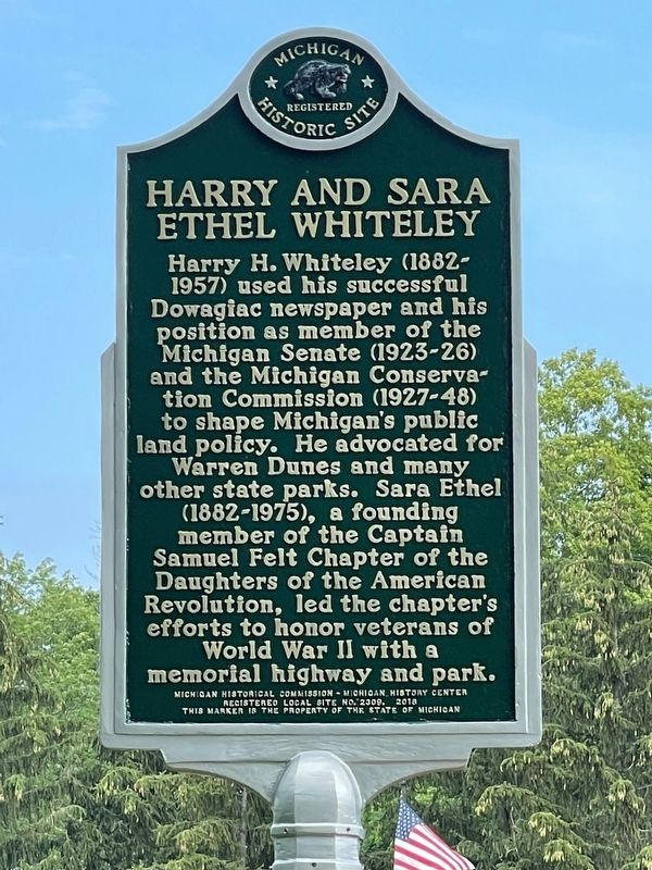 Harry and Sara Ethel Whiteley Marker image. Click for full size.