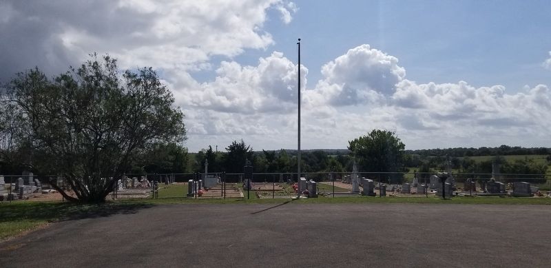 The view of the marker from the Brethren Church parking lot image. Click for full size.