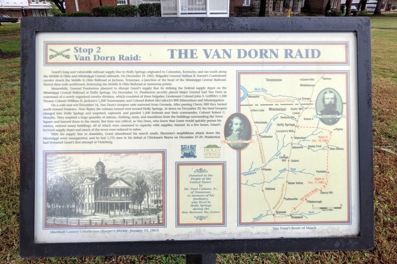 The Van Dorn Raid Marker image. Click for full size.