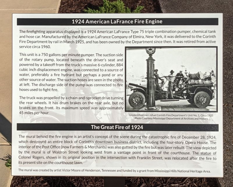 1942 American LaFrance Fire Engine Marker image. Click for full size.