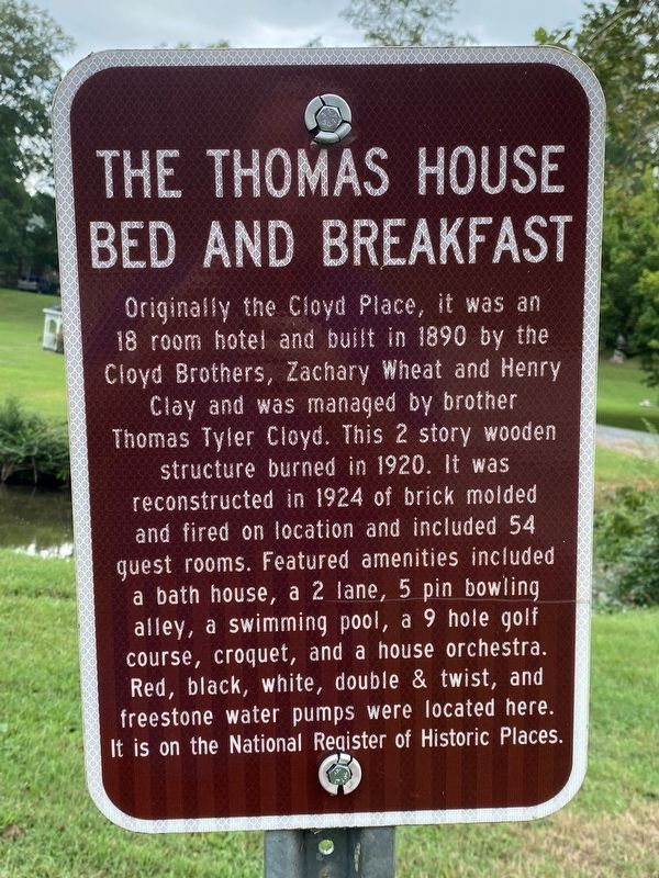 The Thomas House Bed and Breakfast Marker image. Click for full size.