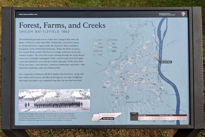 Forest, Farms, and Creeks Marker image. Click for full size.