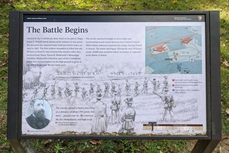 The Battle Begins Marker. Click for full size. The Battle Begins Marker image. Click for full size.