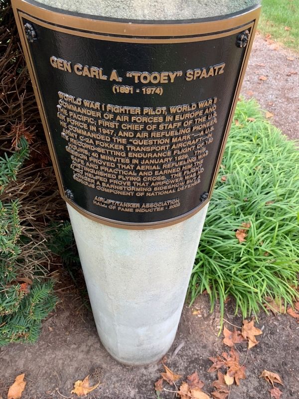 Gen. Carl A. "Tooey" Spatz Marker. Click for full size. Gen. Carl A. "Tooey" Spatz Marker image. Click for full size.