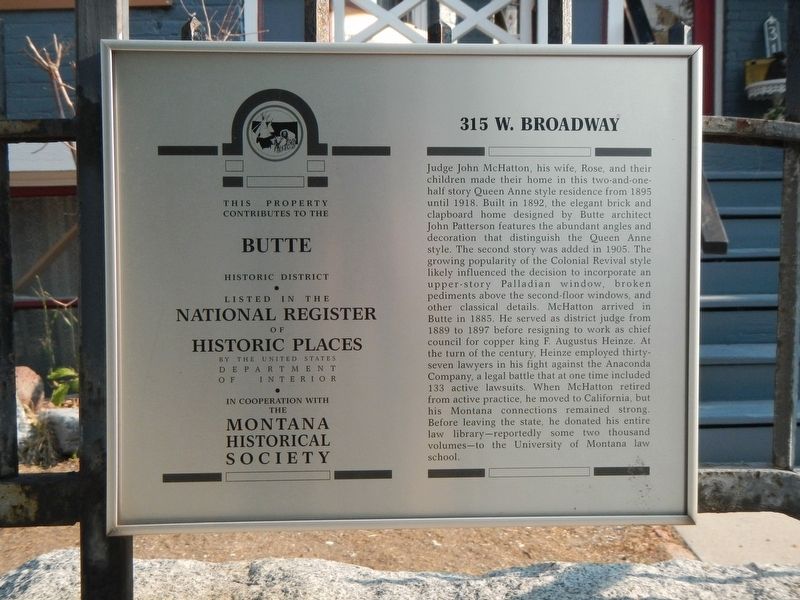 315 West Broadway Marker image. Click for full size.