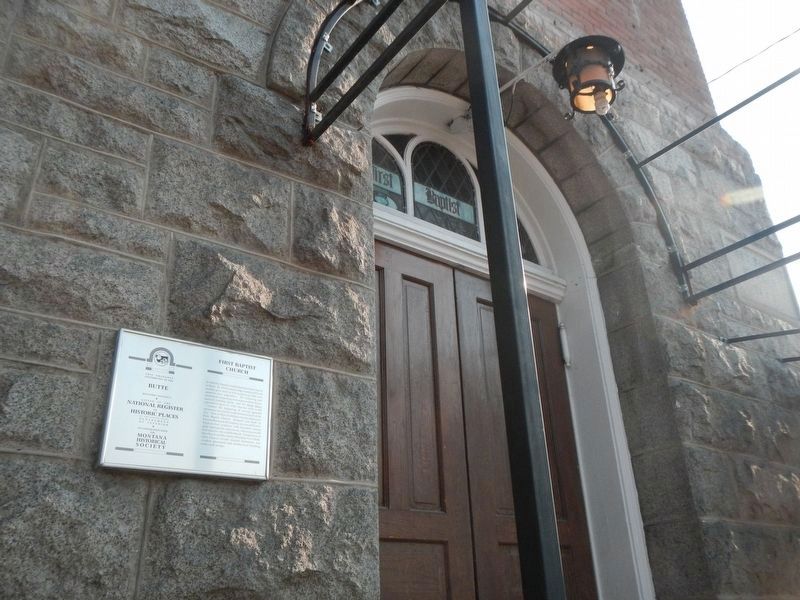 First Baptist Church and Marker image. Click for full size.