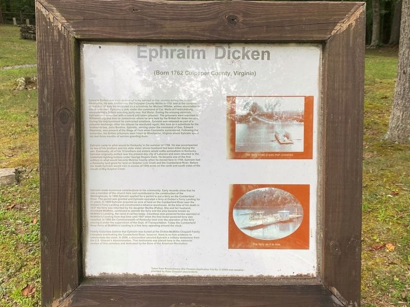 Ephraim Dicken Marker image. Click for full size.