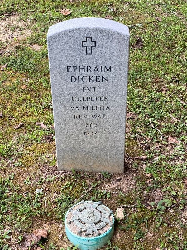 Ephraim Dicken Marker image. Click for full size.