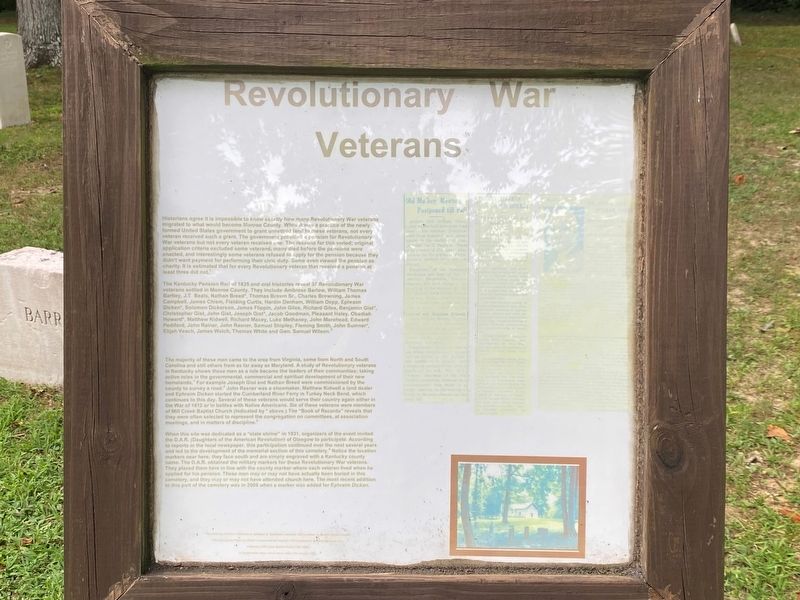Revolutionary War Veterans Marker. Click for full size. Revolutionary War Veterans Marker image. Click for full size.