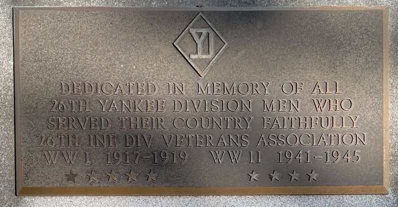 26th Yankee Division Veterans Memorial image. Click for full size.