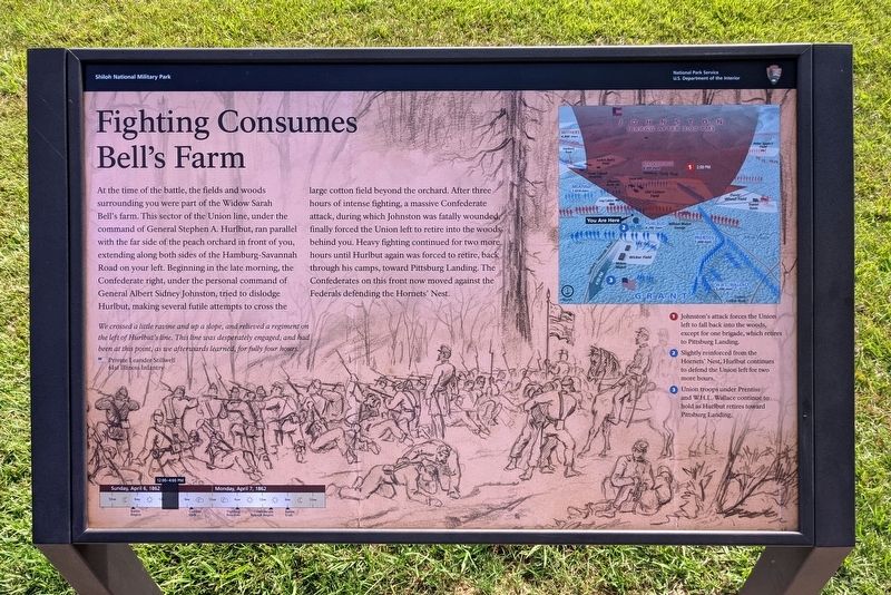 Fighting Consumes Bell's Farm Marker image. Click for full size.