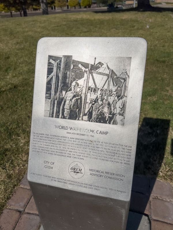 World War II P.O.W. Camp Marker image. Click for full size.