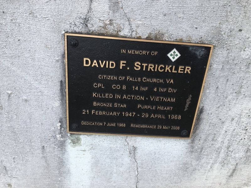 David F. Strickler Marker image. Click for full size.