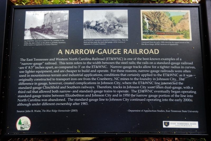 A Narrow-Gauge Railroad Marker image. Click for full size.