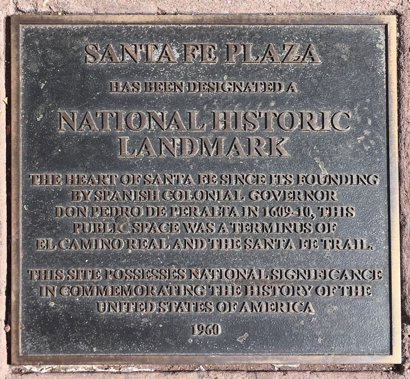 Santa Fe Plaza Marker. Click for full size. Santa Fe Plaza Marker image. Click for full size.