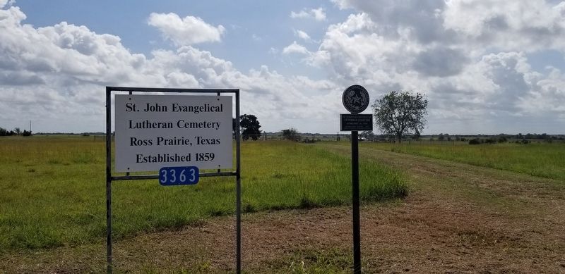 The St. John's Evangelical Lutheran Cemetery and Marker image. Click for full size.