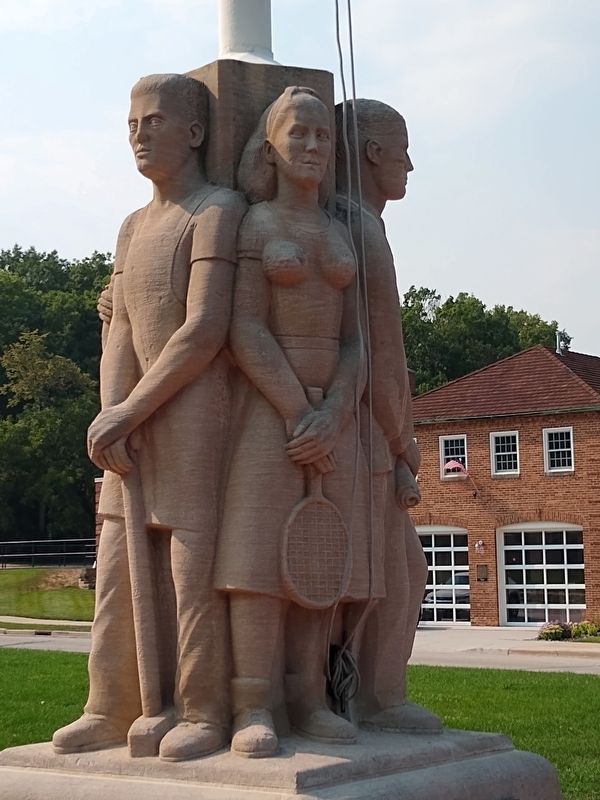 Greendale's Flagpole Sculpture image. Click for full size.