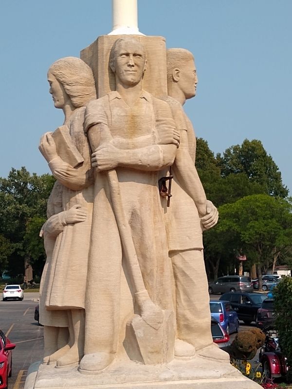 Greendale's Flagpole Sculpture image. Click for full size.