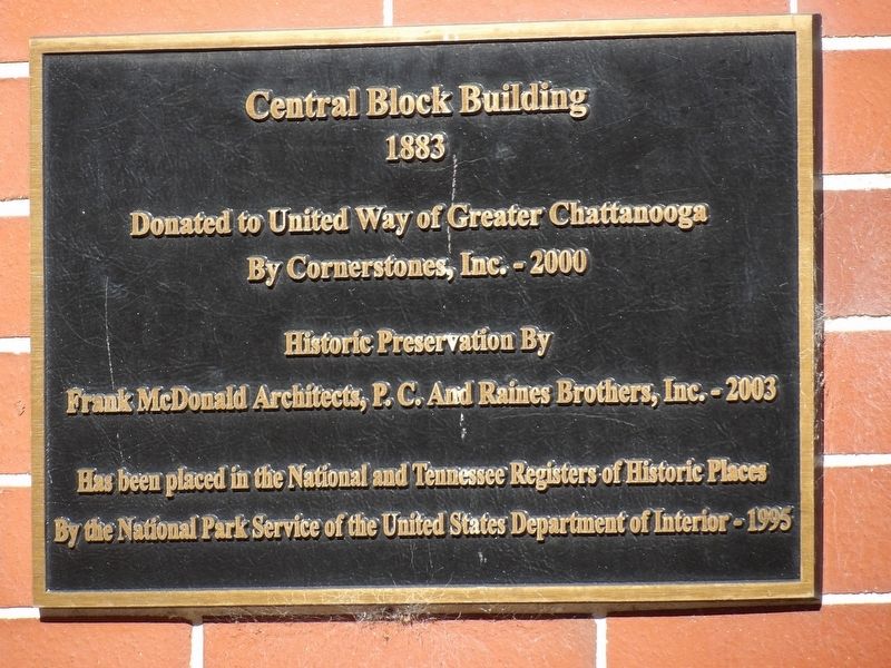 Central Block Building Marker image. Click for full size.