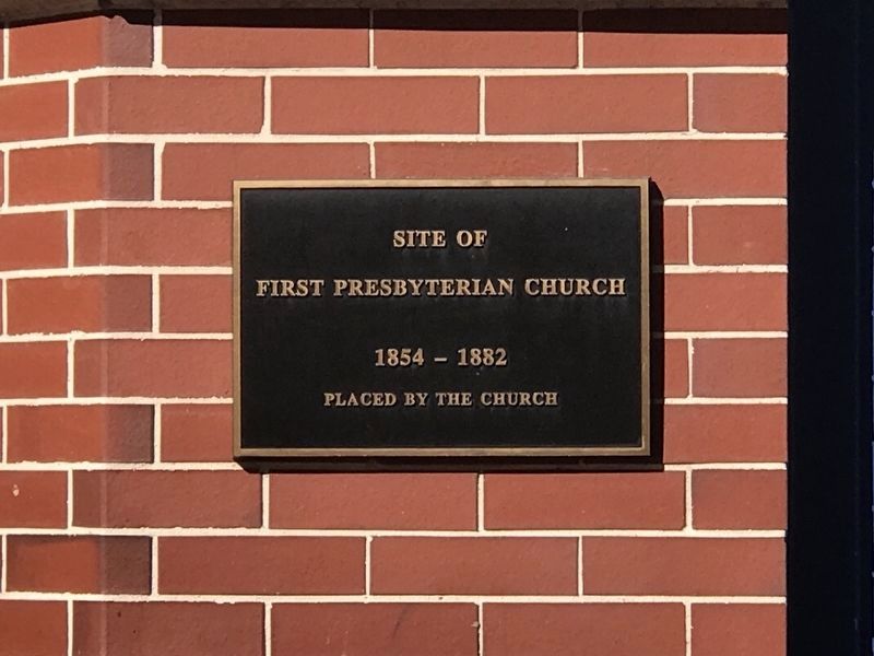 Site of First Presbyterian Church Marker. Click for full size. Site of First Presbyterian Church Marker image. Click for full size.