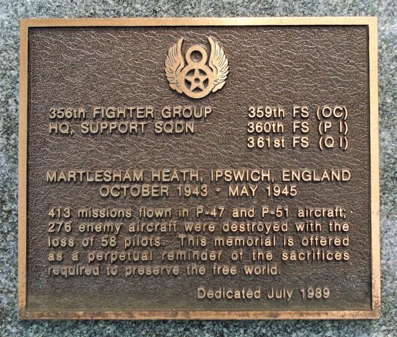 356th Fighter Group Marker image. Click for full size.