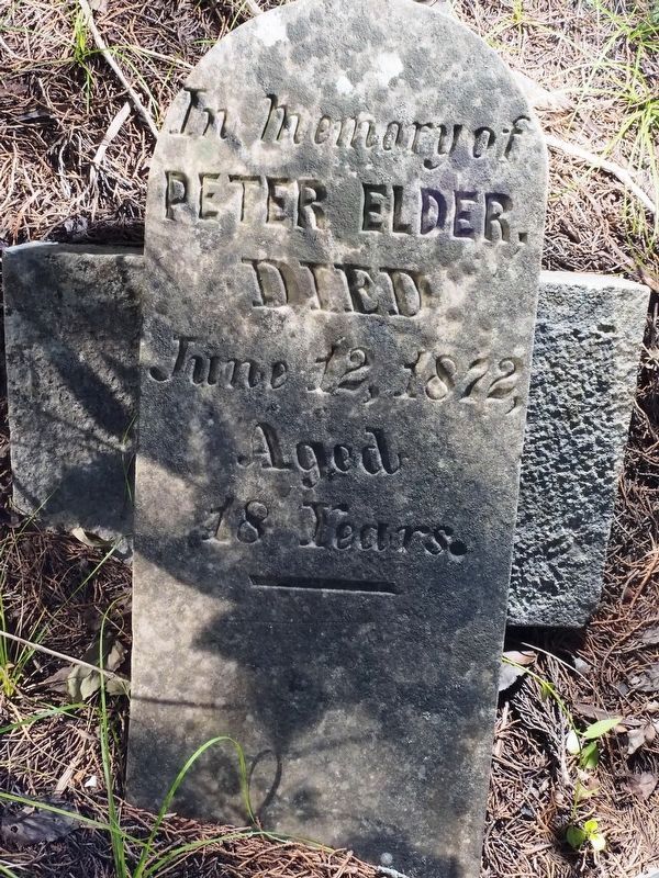 Headstone of Peter Elder image. Click for full size.