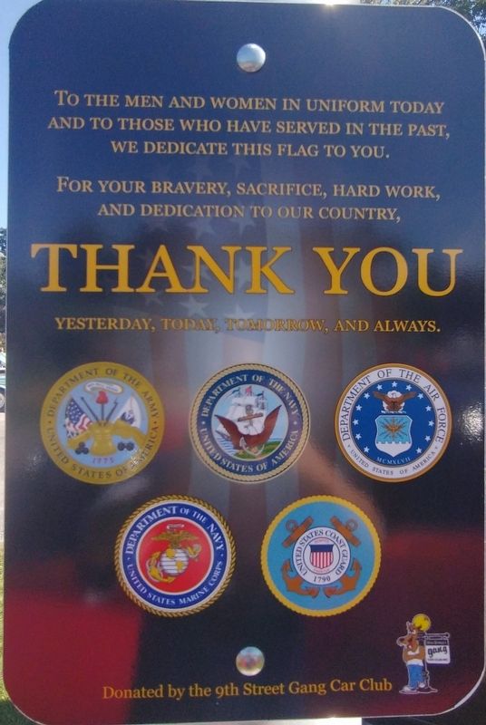 Veterans Memorial Flag Poll Marker image. Click for full size.